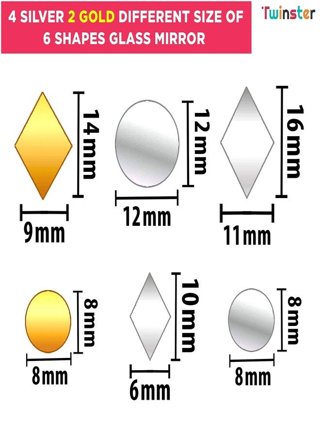 Twinster Mirrors for Craft Work (6 Different Shapes, 1000 Total Pieces) Lippan Art Craft Materials Kit Decorative Mirrors DIY Best Kit? - Image 4